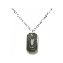 Siyah Bts Army Künye Kolye 60 Cm Zincirli Metal Unisex K-pop Aksesuar Çok renkli