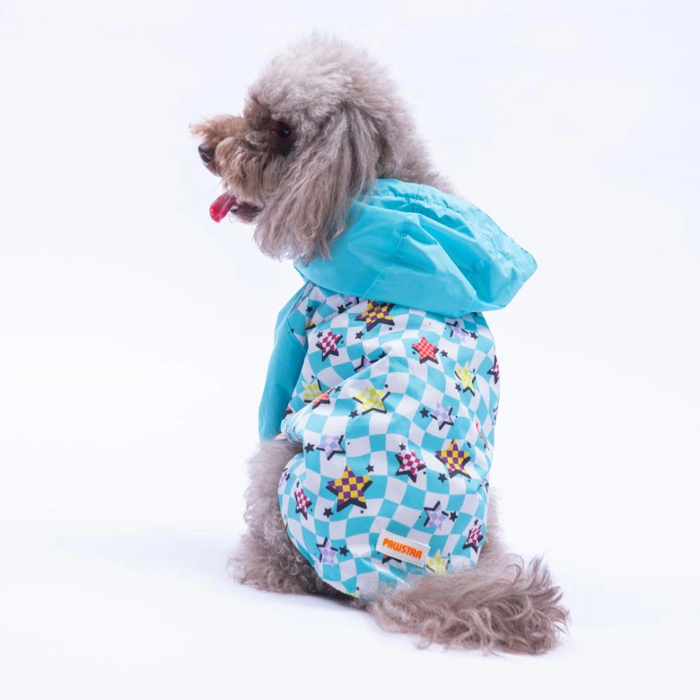 Barcelona Nights Yıldız Desenli Köpek Mont Köpek Yağmurluk Köpek Kıyafeti Köpek Elbisesi