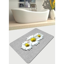 Papatya 70X120 Cm Kaymaz, Dökülmez, Pamuk Taban Banyo Halısı Çok Renkli