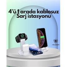 İphone, Apple Watch Ve Airpods İle Uyumlu 4'ü 1 Arada Şarj Ünitesi - Tüm Apple Cihazları Tek Noktada