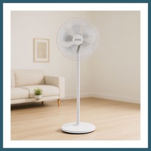 Bezos Ayaklı Vantilatör 5 Kanat 18'' Yaklaşık 45 Cm Sessiz 3 Kademe 140 Cm Ob