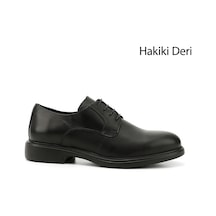 Gönderi(R) Gönderi R Siyah Bağcıklı Hakiki Deri Klasik Oxford Ayakkabı Siyah