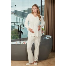 Kocabey 26626 Pijama Takım Krem