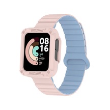 Xiaomi Redmi Watch 2 Silikon Kordon Ardx Krd-105 Strap Kayış-pembe-mavi