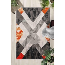 Kaymaz Taban Yıkanabilir Halı Mutfak, Salon, Yatak Odası İçin Modern Dijital Baskı Halı Slnhalı26 - 0090 Çok Renkli