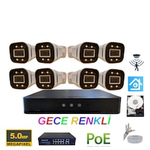 5mp 1440p Warm Led 8 Kameralı 1tb Hdd Güvenlik Kamerası Seti