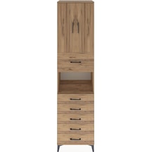 Hyperion Dolap 3 Raflı 6 Çekmeceli 2 Kapaklı 60x44x243 Çam-çam Çam