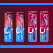 Difaş Trabzonspor Lisanslı Yetişkin Diş Fırçası Yumuşak 4 Adet 2 Bordo 2 Mavi