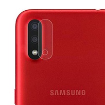 Ally Samsung Galaxy A01 Tempered Cam Kamera Koruyucu Şeffaf
