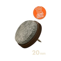 20 Mm Keçeli Poligrit Zemin Koruyucu Sandalye Ve Masa Ayağı İçin Sessiz Mobilya Pabucu 12 Adet Diğer