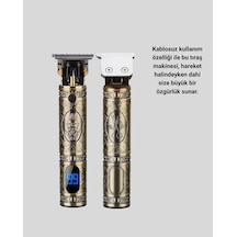 Kablosuz - 586 - Şarjlı Profesyonel Tıraş Makinesi 1800 Mah - Flzdgnkr - Lityum Pil