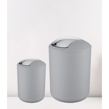 2'li Gri, Çöp Kovası 6,4 Litre Ve 2 Litre - Brasil Model