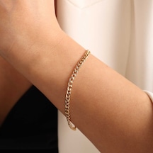 Sembol Gold Altın Gurmet Bileklik 3mm Sarı Altın