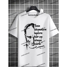 Tarzsokak Unisex Bay Çocuk T-shirt Atatürk Cumhrutiyet 23 Nisan 10 Kasım 29 Ekim Kod:26 Beyaz