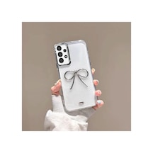 Samsung Galaxy Uyumlu A32  Kılıf Bow Silikon Kılıf Şeffaf