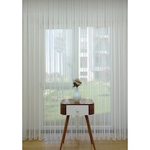 Evdepo Home Kullanıma Hazır Çizgili Tül Perde (540652084)