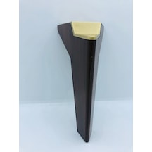 Karakoçaksesuar Plastik,16 Cm Ceviz-Gold Koltuk,Kanepe,Mobilya Ayağı (4 Adet )