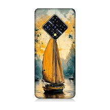 İnfinix Zero 8 Uyumlu Rüzgârla Dans Eden Yelkenli Desenli Silikon Kılıf Çok Renkli