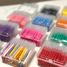 Willowhaven 80 Adet 0.6mm Pembe Yumuşak Nylon Diş Arası Fırçası Günlük Ağız Bakımı Plak Temizleme