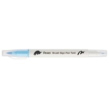Brush Sing Pen Twin Çift Taraflı Fırça Uçlu Kalem Mavi