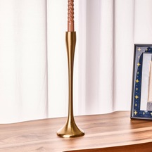 Golden Star Şamdan - Sarı - 31 Cm Çok Renkli