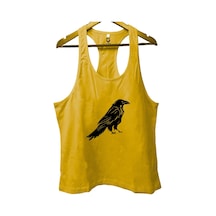 Top Glory Crow Sarı Gym Fitness Tank Top Sporcu Atleti