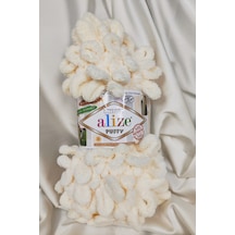 Puffy Krem El Örgü İpi 100gr. 9mt. 5'li Paket - Renk: 1