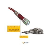 Bakgelal 3 Fonksiyonlu Kırmızı Beyaz Is Iklı Led Lazer Kedi Ko Pek Oyuncak Anahtarlık - 9077507503502