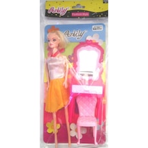 Oyuncak Anlily Fashion Style Oyuncak Makyaj Masası Aynalı Koltukl