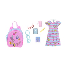 Barbie'nin Mini Çanta Aksesurları Desenli Pembe Çanta Hjt44