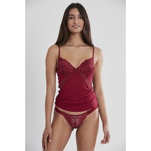 Pierre Cardin 356 Kadın İp Askılı Atlet Külot Takım-bordo Bordo
