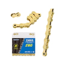 Folinda Toopre 6-7-8 Vites Bisiklet Zinciri, Tam Elektroplated Pas Koruma, Dağ Yolu Bisikleti İçin Altın Rengi Çok Renkli