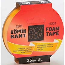 Picador Çift Taraflı Köpük Bant 25mmx5m Askılı Ko003