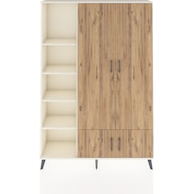 Arges Dolap 6 Raflı 4 Kapaklı Tek Askılı 132x30x195 Aytaşı-ça... Aytaşı