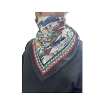 Aldaıyr 4 Adet Filistin Temalı Fular 50x50 Unisex Günlük Kullanıma Uygun Puşi Şal Kefiye Filistin Bayrak Çok Renkli 7