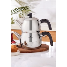 Karaca  Belinay İndüksiyon Tabanlı Midi Siyah Çaydanlık Takımı