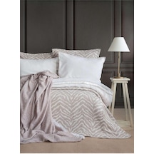 Apricitas Home Timeless Prime Set Londa Bej Çift Kişilik Battaniyeli Ve Yatak Örtülü %100 Pamuk N.takm