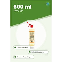 Portakal Kokulu Yağ Çözücü Mutfak Yüzey Temizleyici 600ml Sprey O Tekli