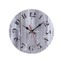 Suntek Banyo Dekorları Rustik Ahşap Modern Sessiz Duvar Saati Gri Suntek Banyo Dekorları Rustik Ahşap Modern Sessiz Duvar Saati Gri