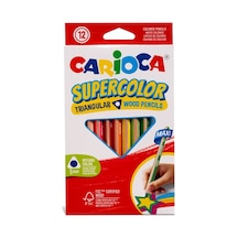 Carioca Supercolor Maxı Üçgen Kuru Boya Kalemi 12 Li 43451 Standart