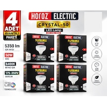 4 Adet Horoz 50w Crystal-50 Led Torch Byük Ampul 6400k Beyaz Işık