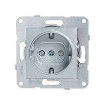 Viko Artline Novella-Trenda Gümüş Çocuk Korumalı Çerçevesiz Topraklı Priz