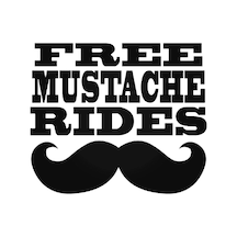 Free Mustache Rides Duvar Dekor Kaliteli Kaliteli Sticker 40 X 32 Cm