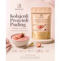 Kolajenli Proteinli Meyveli Puding Tozu Muzlu Çilekli Hurma Tozlu Şeker İlavesiz 100 G