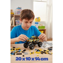 199 Parça Sarı Çek Bırak Off-road Model Yapı Taşı Seti 20 X 10 X 14 Cm