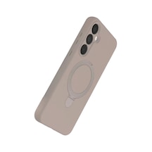 Newface Samsung Galaxy A25 5g Regal Magsafe Standlı Kapak - Çöl Titanyum Bej