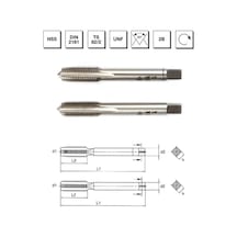 Mte Makina Takım 1/4" Hss Dın 2181 Usa İnce Vidalı 2'li Takım Kılavuzu - Unf El Kılavuzu - B00102060635