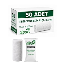 Alçılı Sargı Bezi 15 Cm X 2 M Ortopedik Medikal Alçı Bandaj Pop Toptan Koli 50 Adet Plaster Of Paris