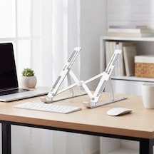 Buffer Plastik Katlanır Tablet Standı Ayarlanabilir Açılı, Taşınabilir Masaüstü Telefon Ve Tablet