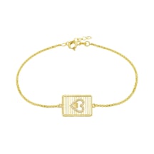 Bilezikci Sarı Altın Kalpli Bileklik Blhz34599 Sarı Altın